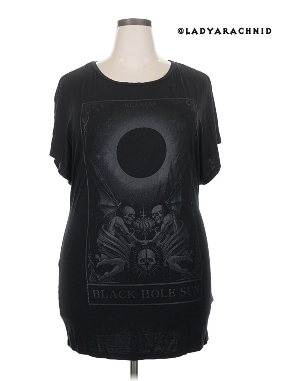 KILLSTAR Black Sun graphic tunic dress size XXL - Picture 2 of 4